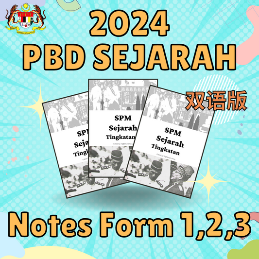 Sejarah笔记 双语版 KSSM Format Form 1-3