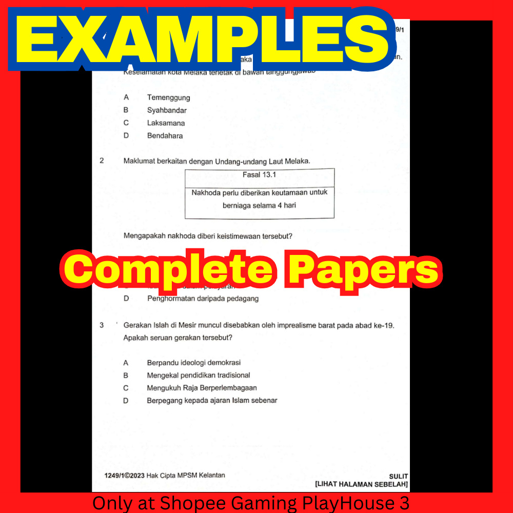 SPM 2024 Past Year Trial Papers ALL SUBJECTS 2023/2022/2021 ALL STATES PDF