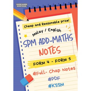 SPM ADDMATHS NOTES Malay/English Form 4-5