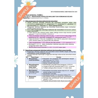 SPM PMoral笔记 双语版 KSSM Format Form 4-5